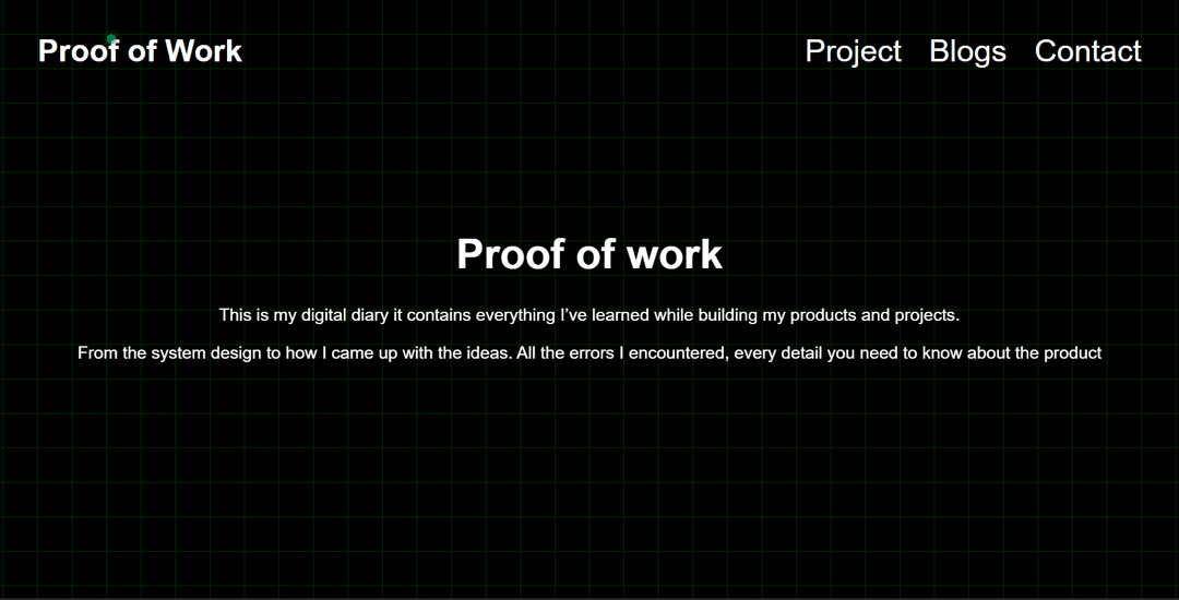 Proof of work